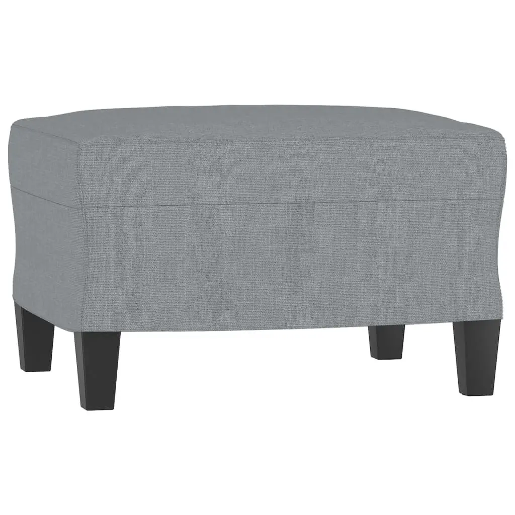 3-Seater Sofa with Footstool for Living Room Grey 180cm