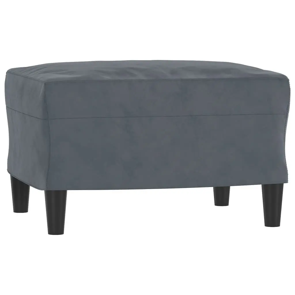 3-Seater Sofa for Living Room Grey Velvet 180cm