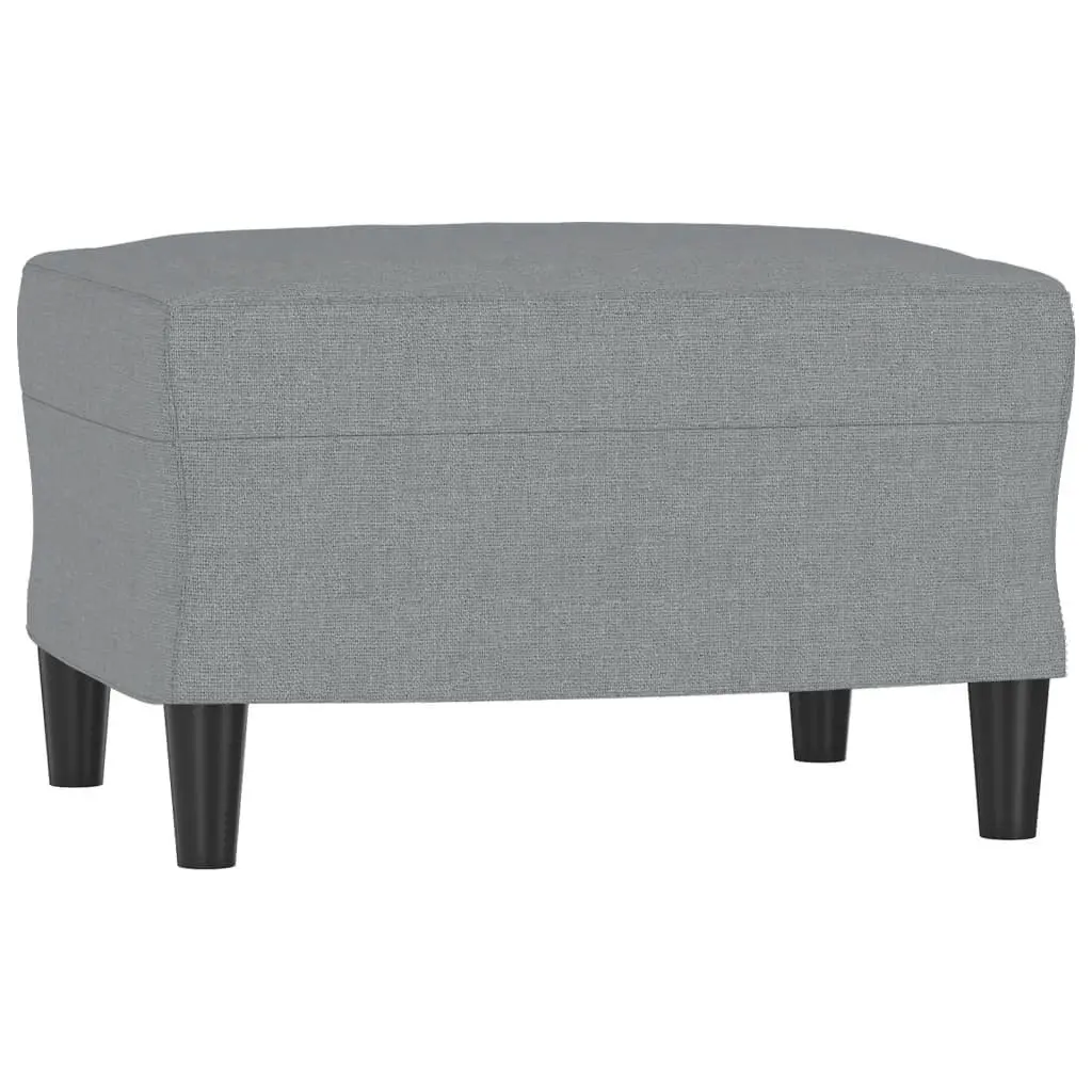 3-Seater Sofa with Footstool Grey 180cm
