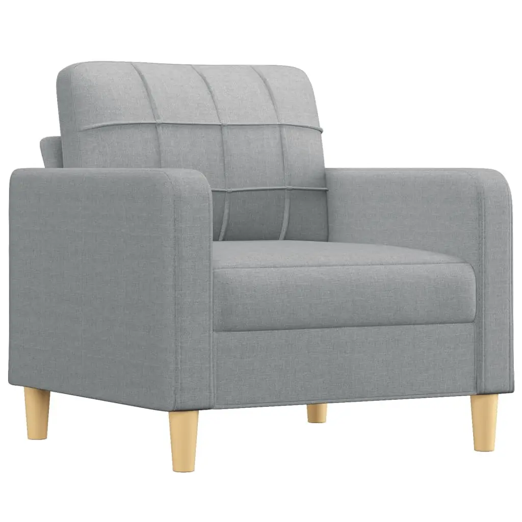 4 Piece Grey Fabric Sofa Set