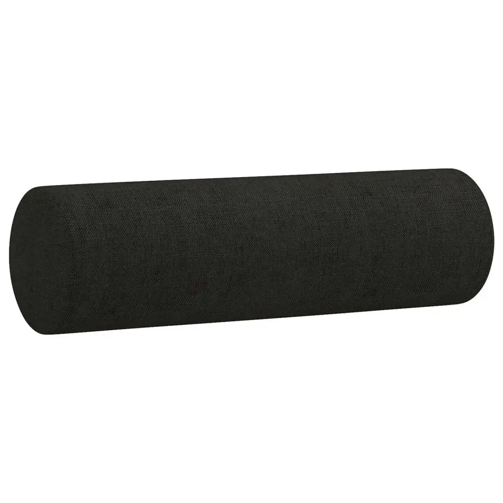 3 Piece Black Fabric Sofa Set
