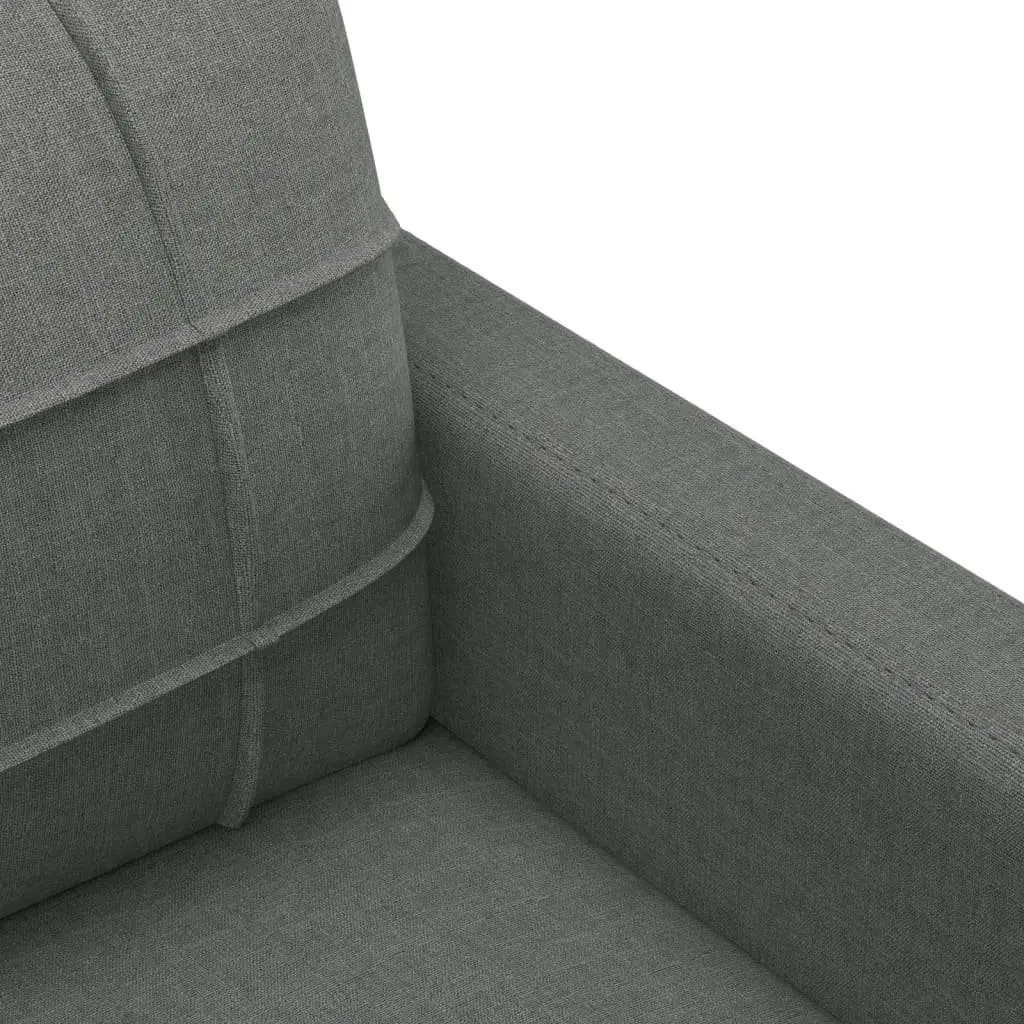 4 Piece Sofa Set Grey Fabric Lounge Living Room