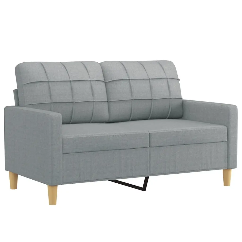 2 Piece Grey Fabric Sofa Set