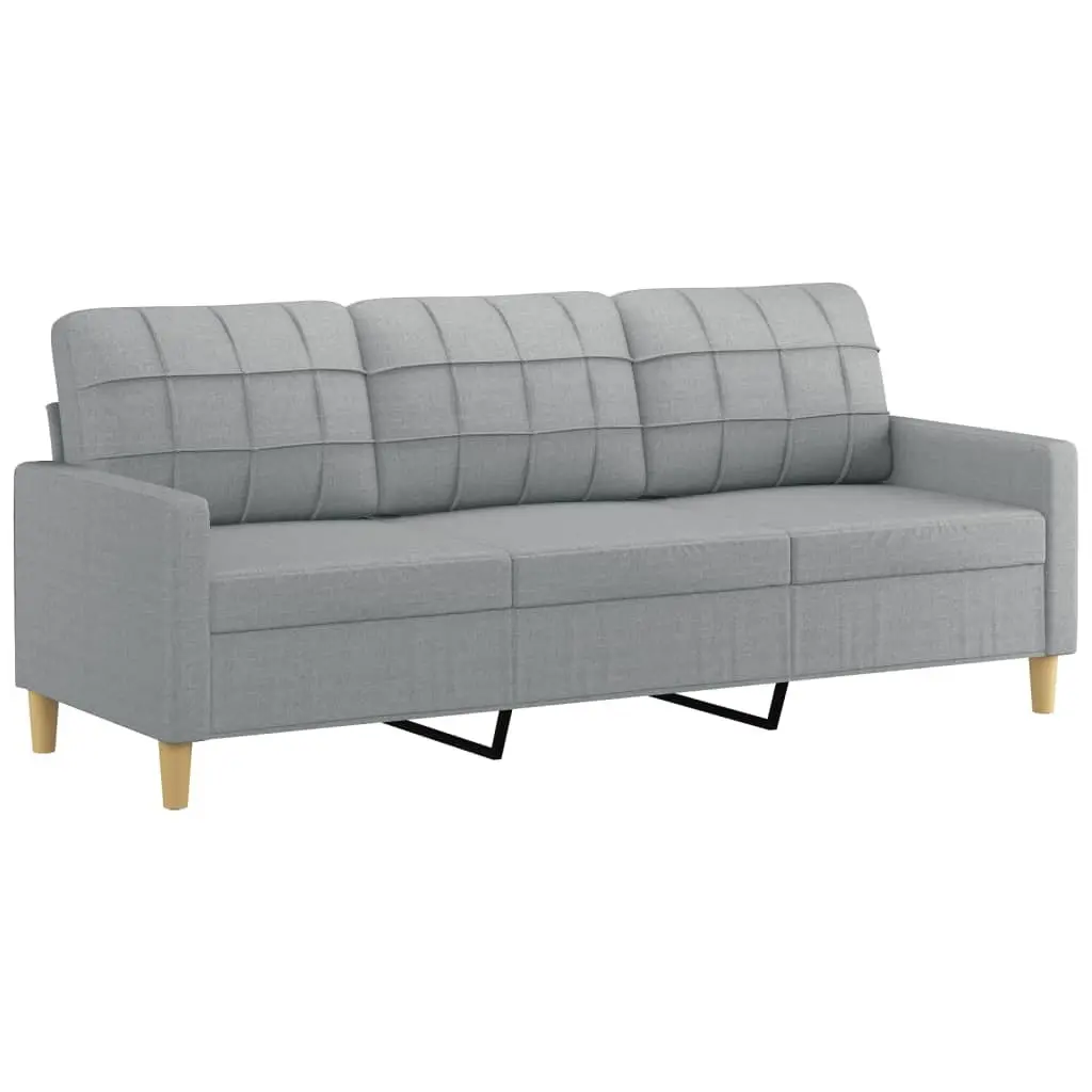 2 Piece Grey Fabric Sofa Set