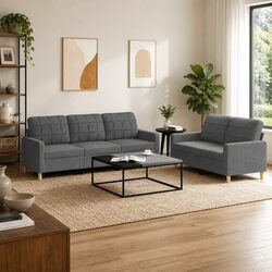 Specifications of Grey Fabric Sofa Set for Living Rooms