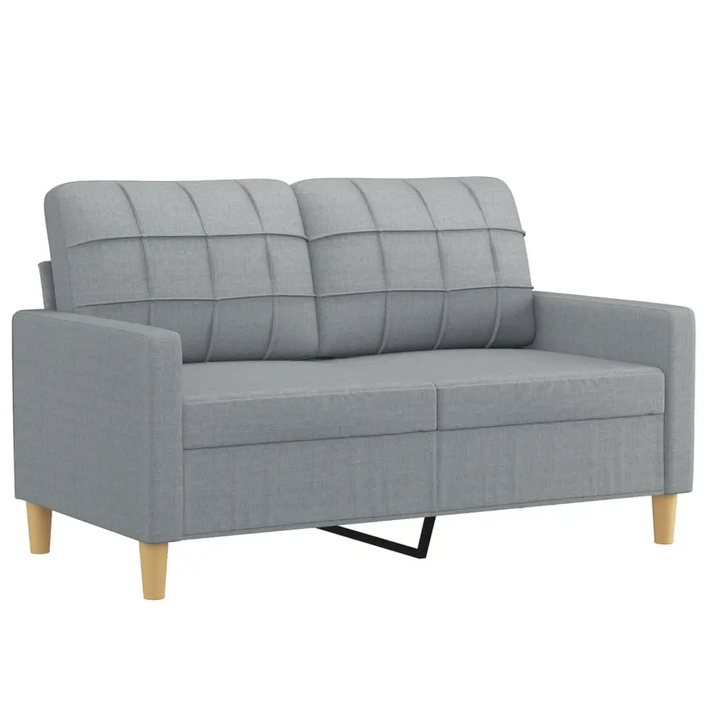 Sofa Set Living Room Grey Fabric 2 Piece