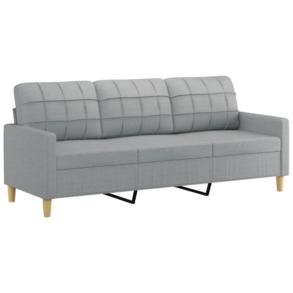Sofa Set Living Room Grey Fabric 2 Piece