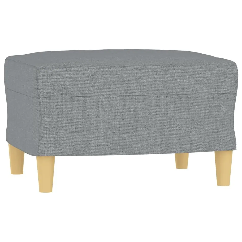 3 Piece Sofa Set Living Room Grey Fabric