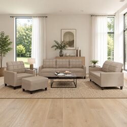Specifications of 4 Piece Sofa Set with Cushions in Brown