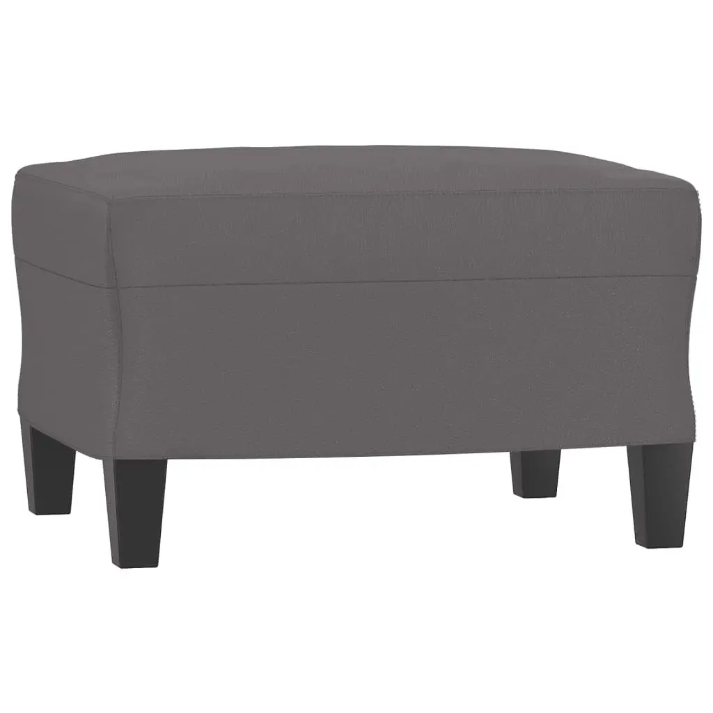 3 Piece Sofa Set with Footstool Cushions Grey Lounge Suite Living Room Furniture
