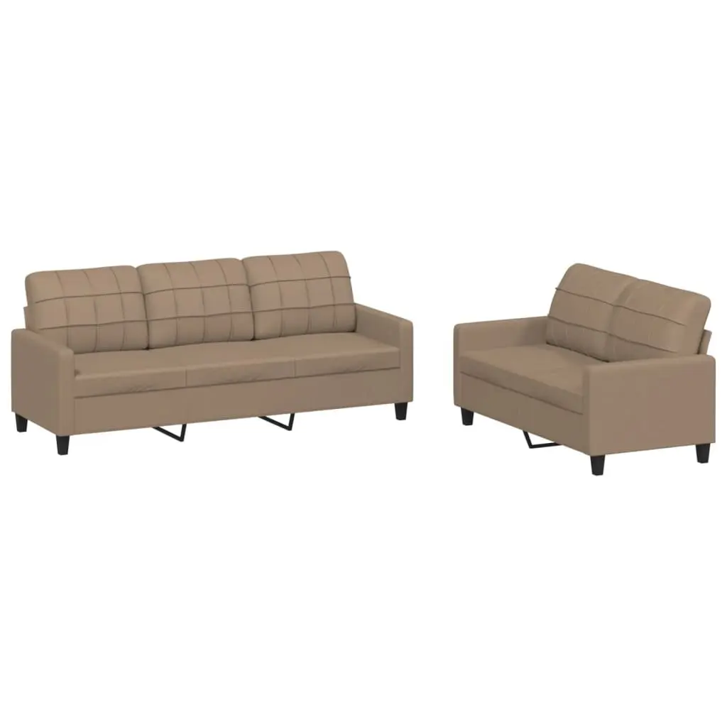 2 Piece Brown Sofa Set