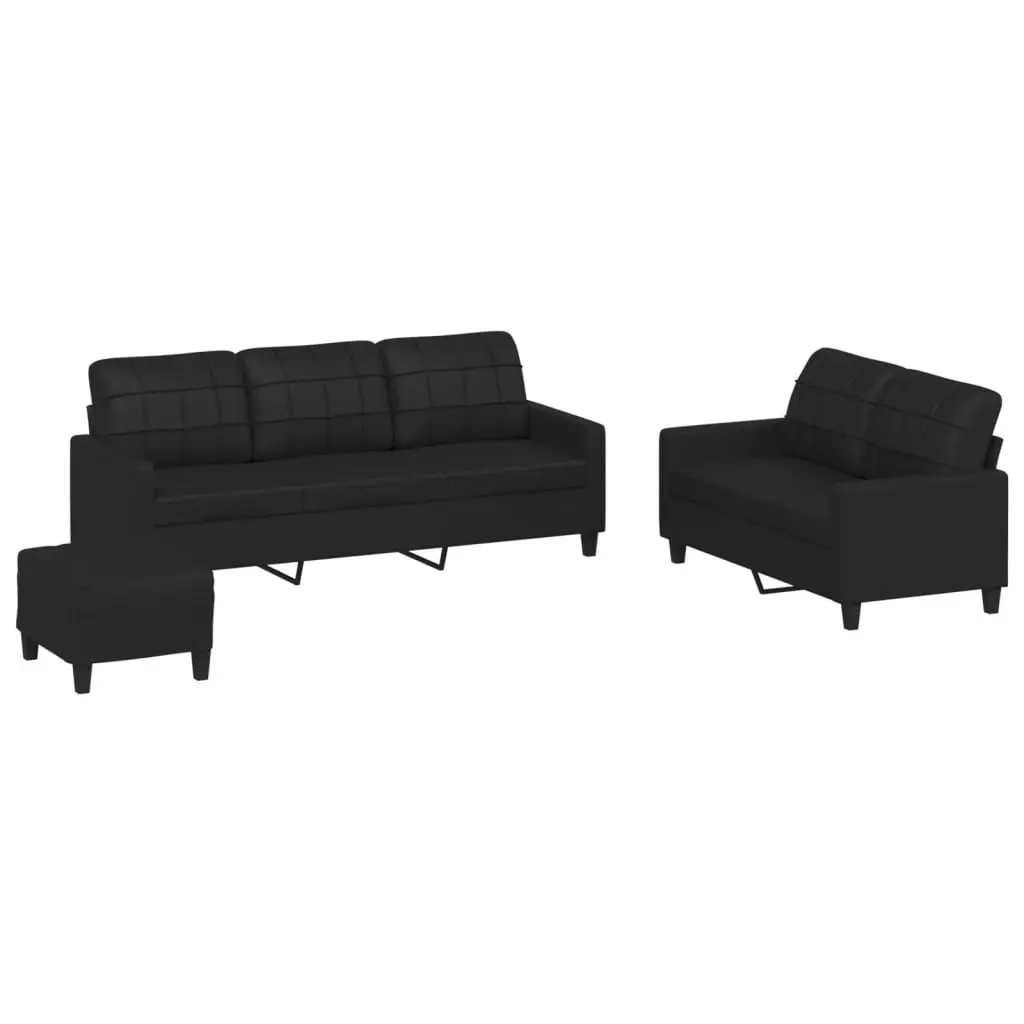 3-Piece Sofa Set with Footstool