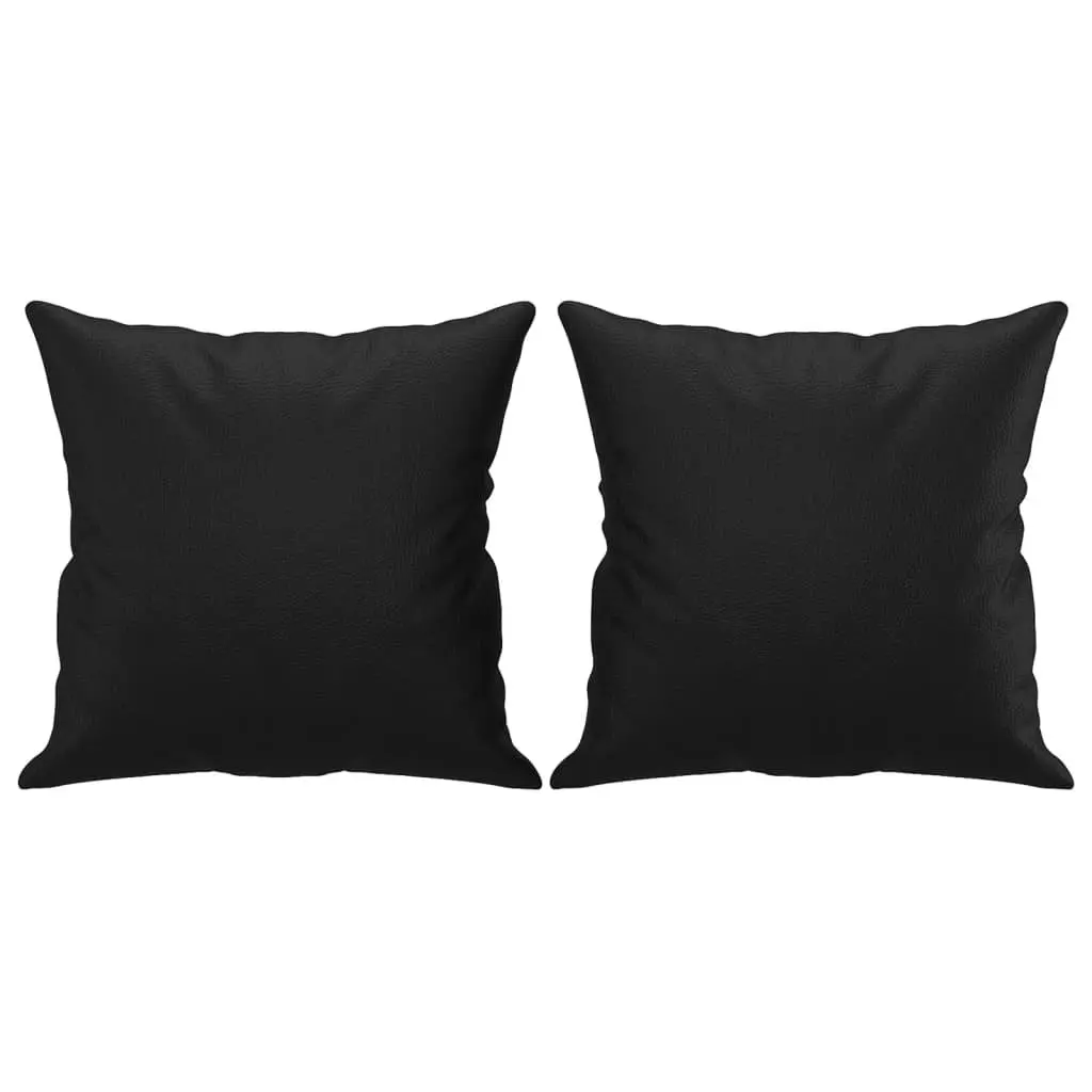 2 Piece Sofa Set Living Room Black Faux Leather Couch