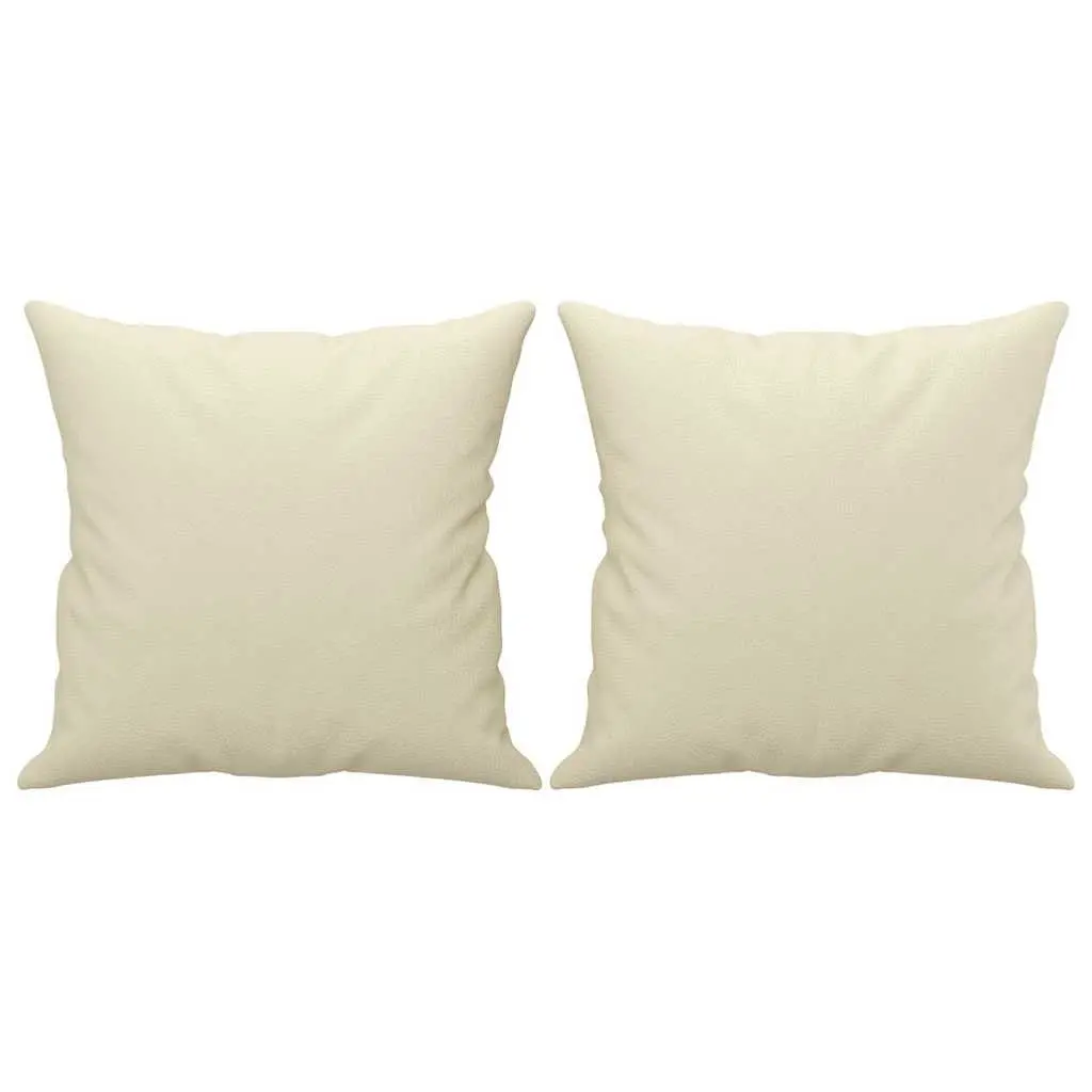 Sofa Set for Lounge Cream Faux Leather 2 Piece