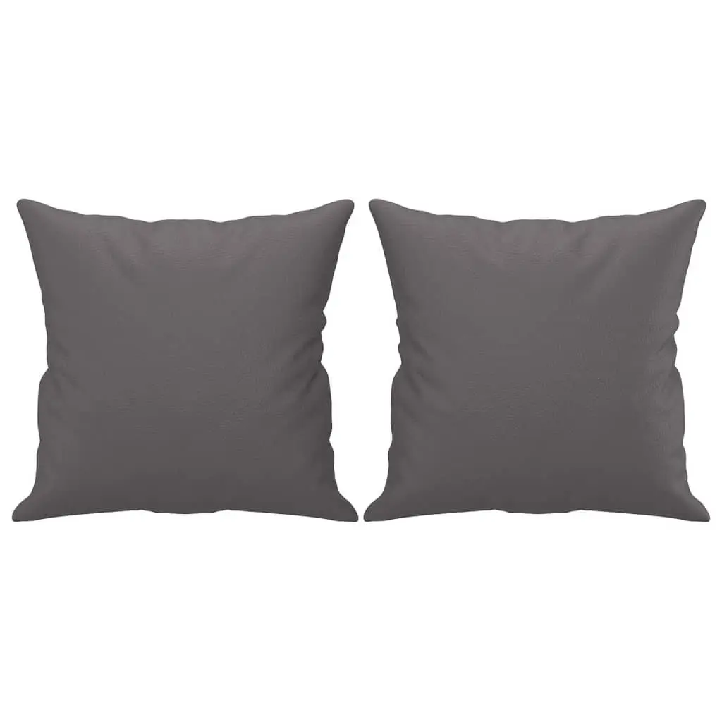 3-Piece Grey Faux Leather Sofa Set