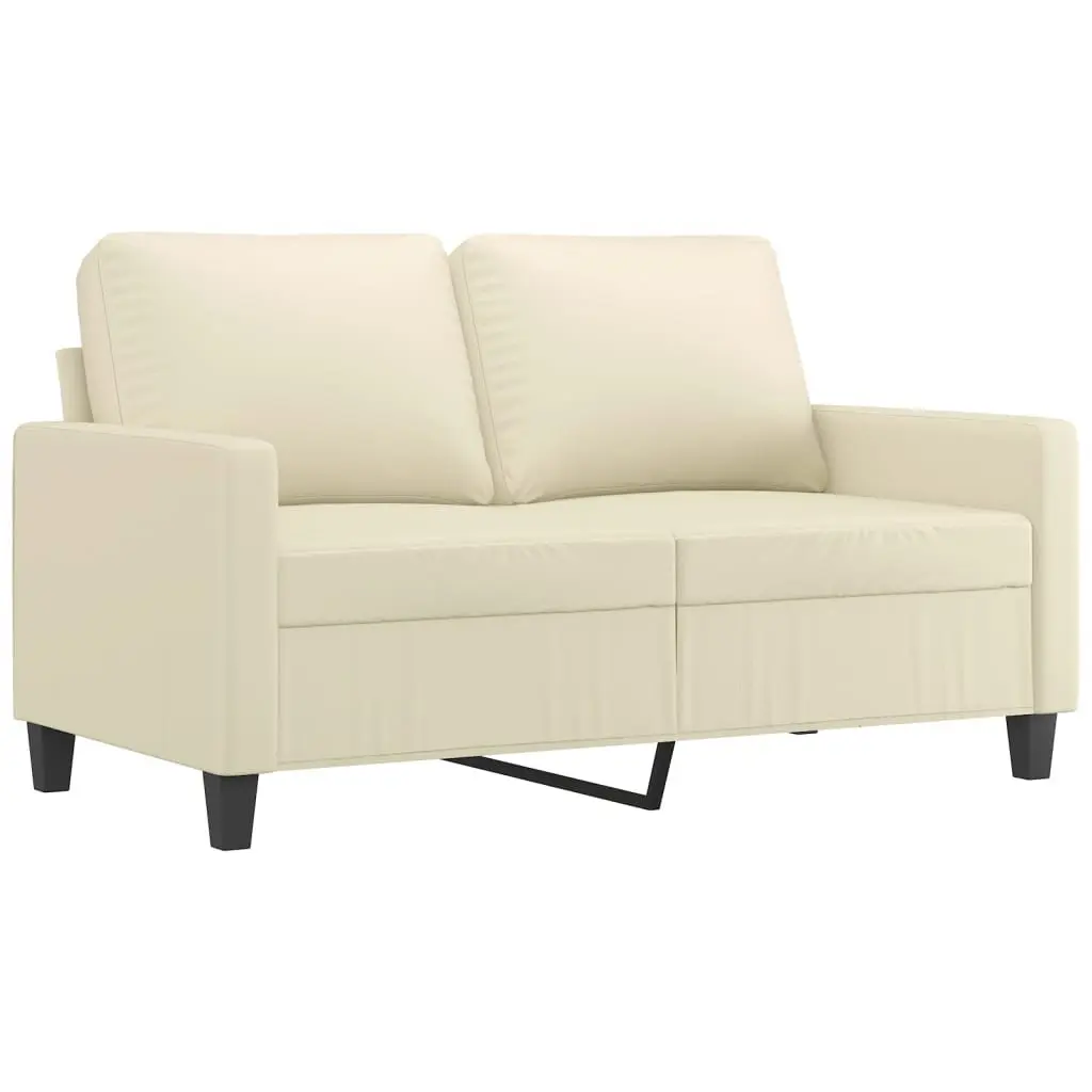 2 Piece Cream Sofa Set with Cushions