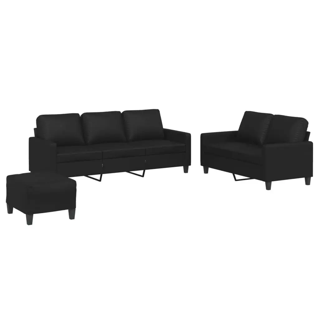 3 Piece Sofa Set with Footstool