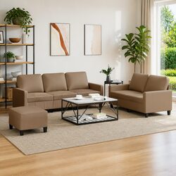 3 Piece Sofa Set Dimensions: Compact Design with Footstool