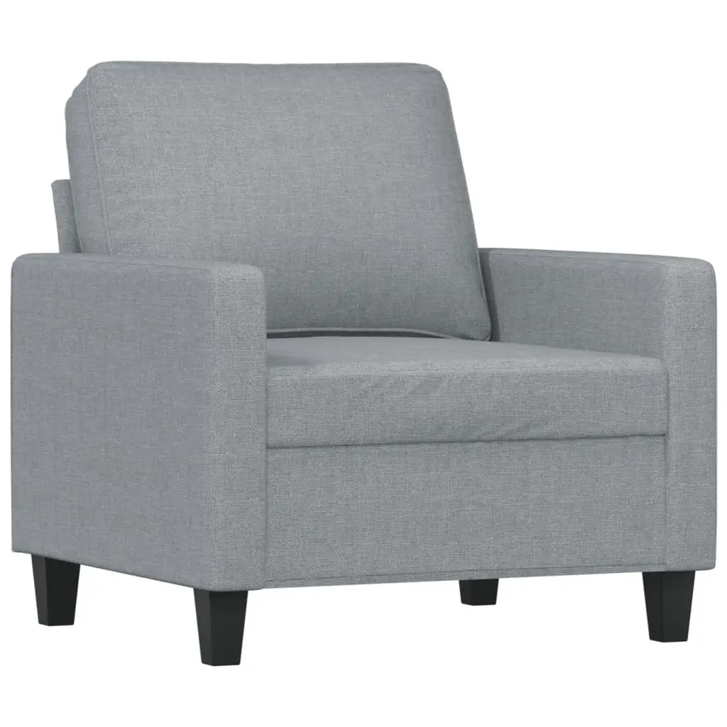Grey Fabric 3 Piece Sofa Set