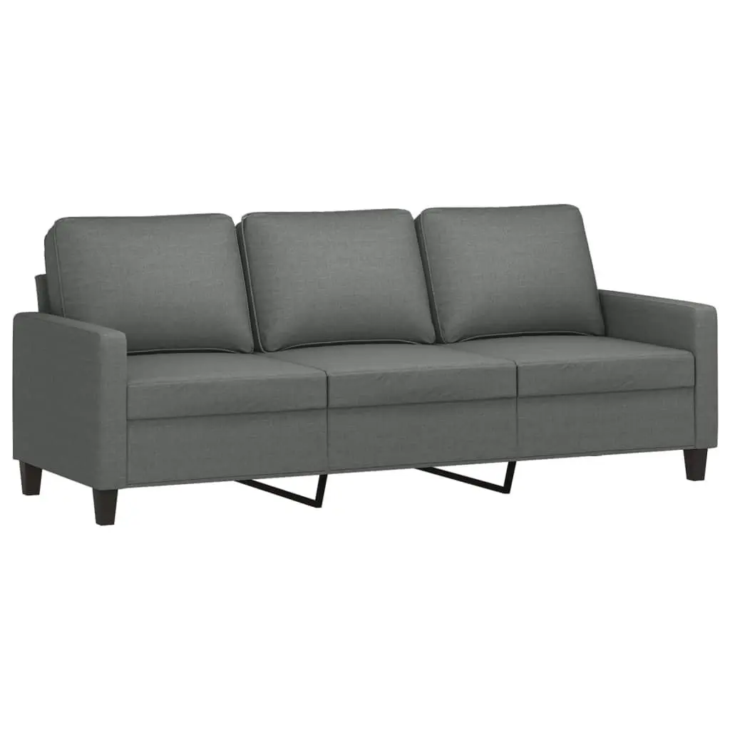 Grey Fabric 3 Piece Sofa Set