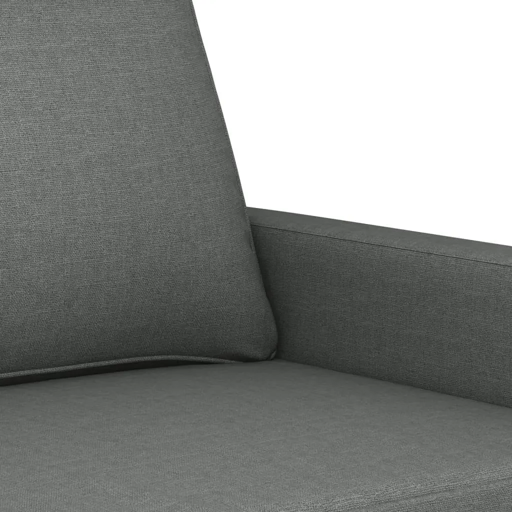 4 Piece Sofa Set with Footstool Grey Fabric Lounge Suite Living Room Furniture