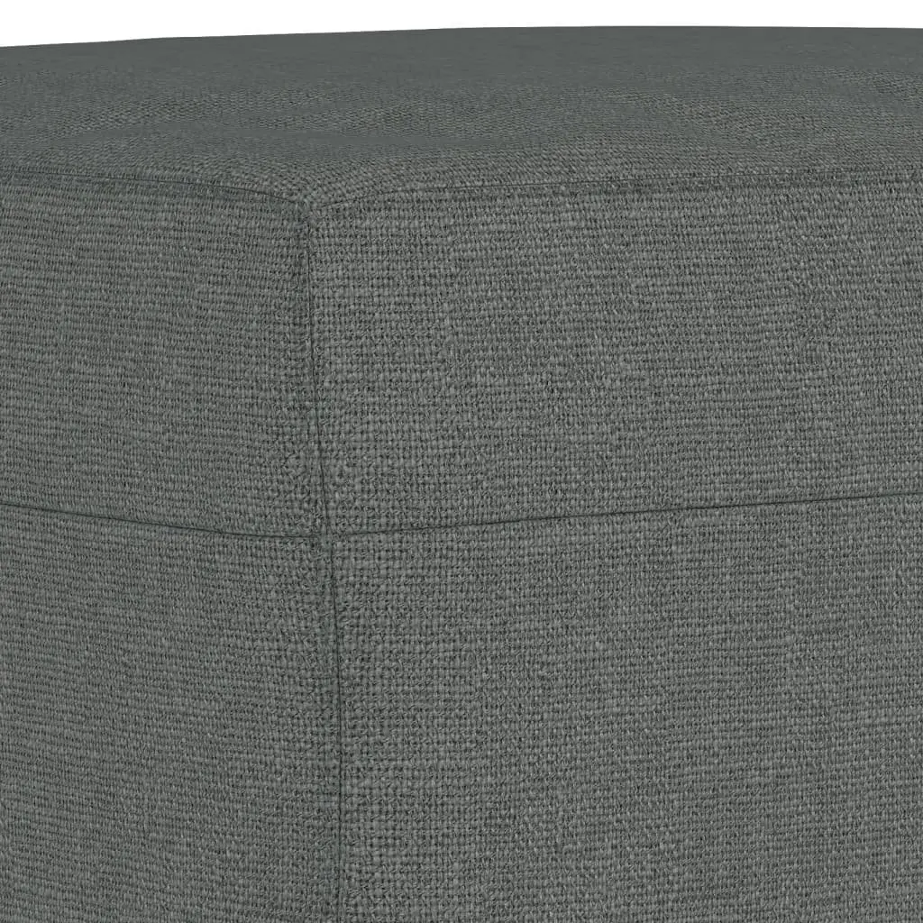 4 Piece Sofa Set with Footstool Grey Fabric Lounge Suite Living Room Furniture