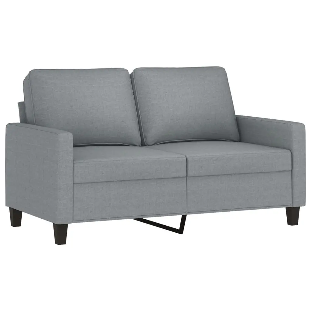 3 Piece Grey Sofa Set with Footstool