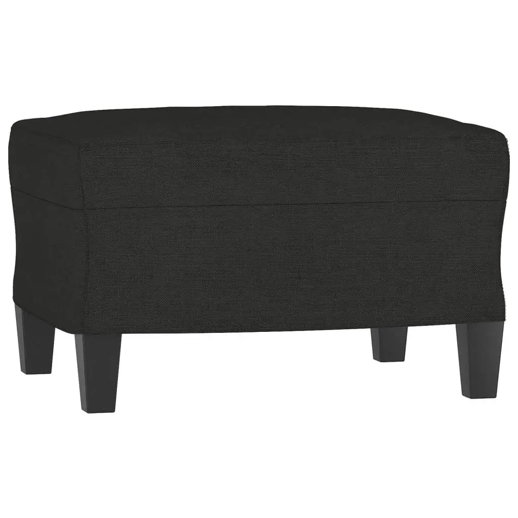 Sofa Set Living Room Black Fabric 3 Piece