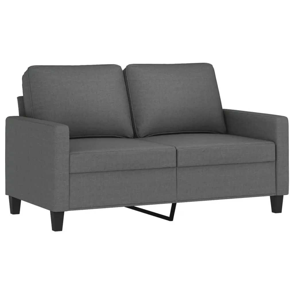 2 Piece Grey Fabric Sofa Set for Living Room Seating