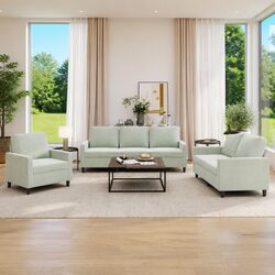 Specifications of 3 Piece Grey Velvet Sofa Set