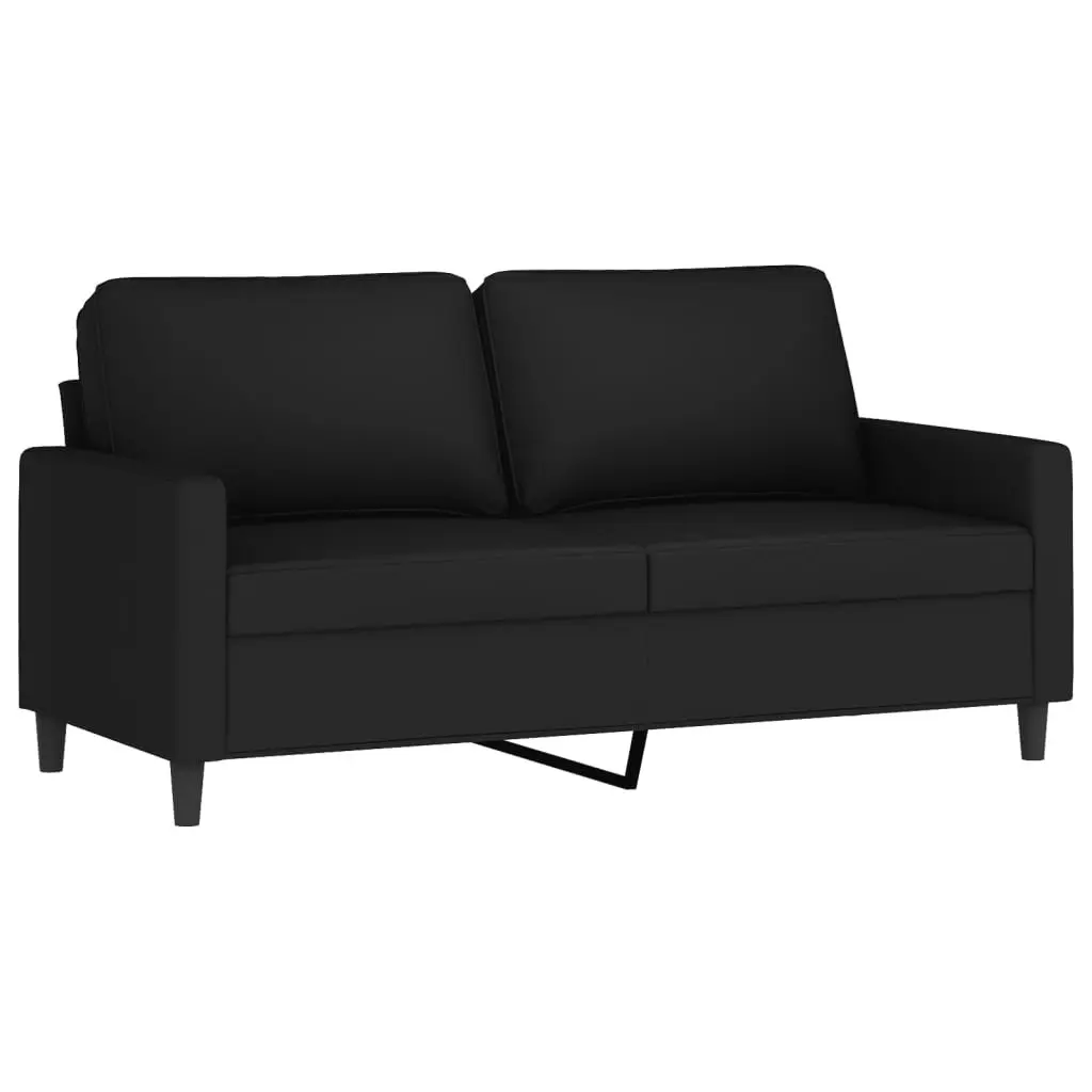 3 Piece Sofa Set for Living Room Black Velvet