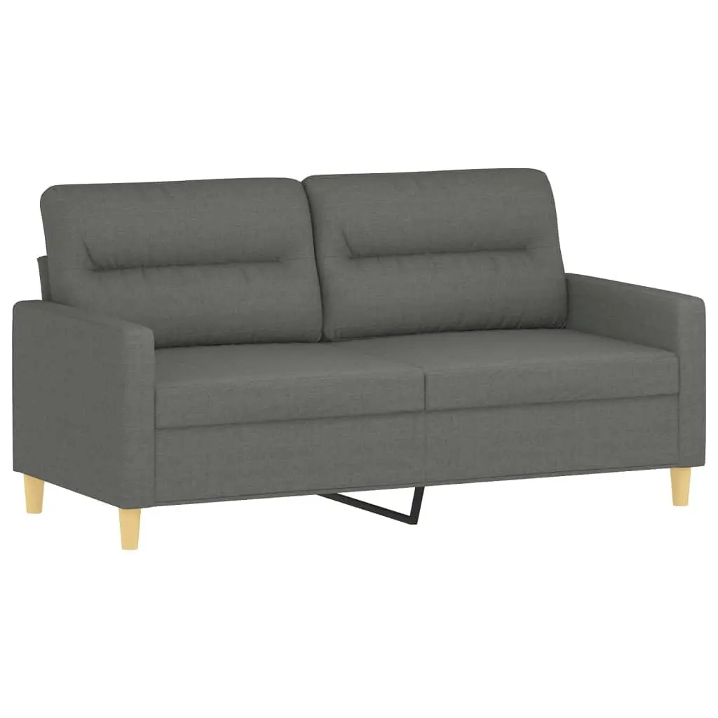 2 Piece Grey Fabric Sofa Set