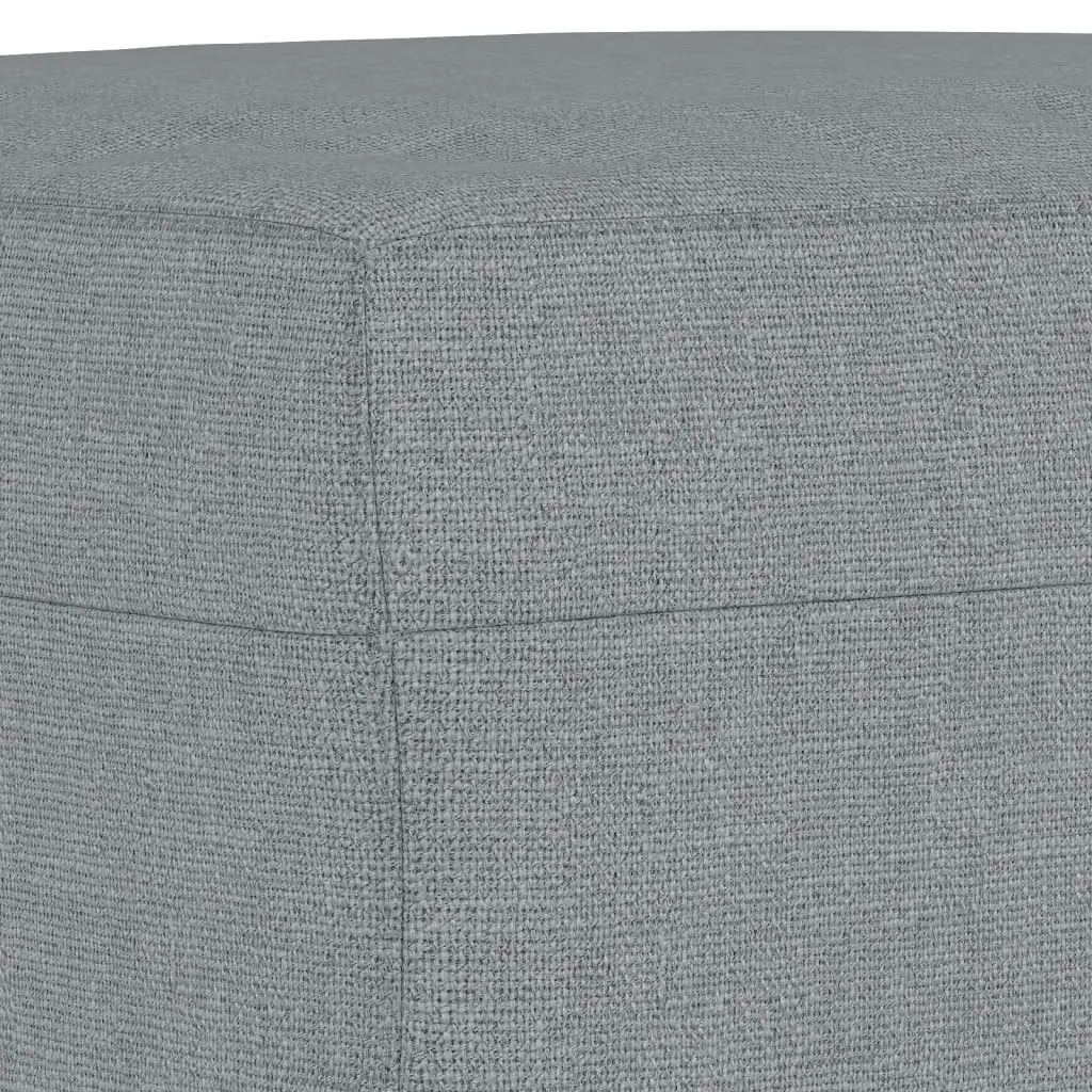 3 Piece Sofa Set with Footstool Grey Fabric Living Room Furniture Lounge Suite
