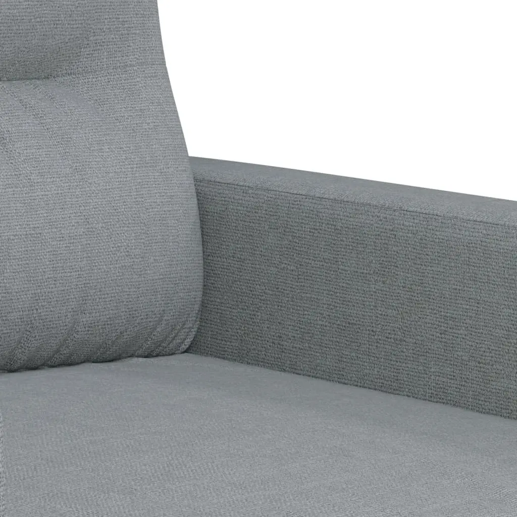Grey Fabric 2 Piece Sofa Set with Pillows
