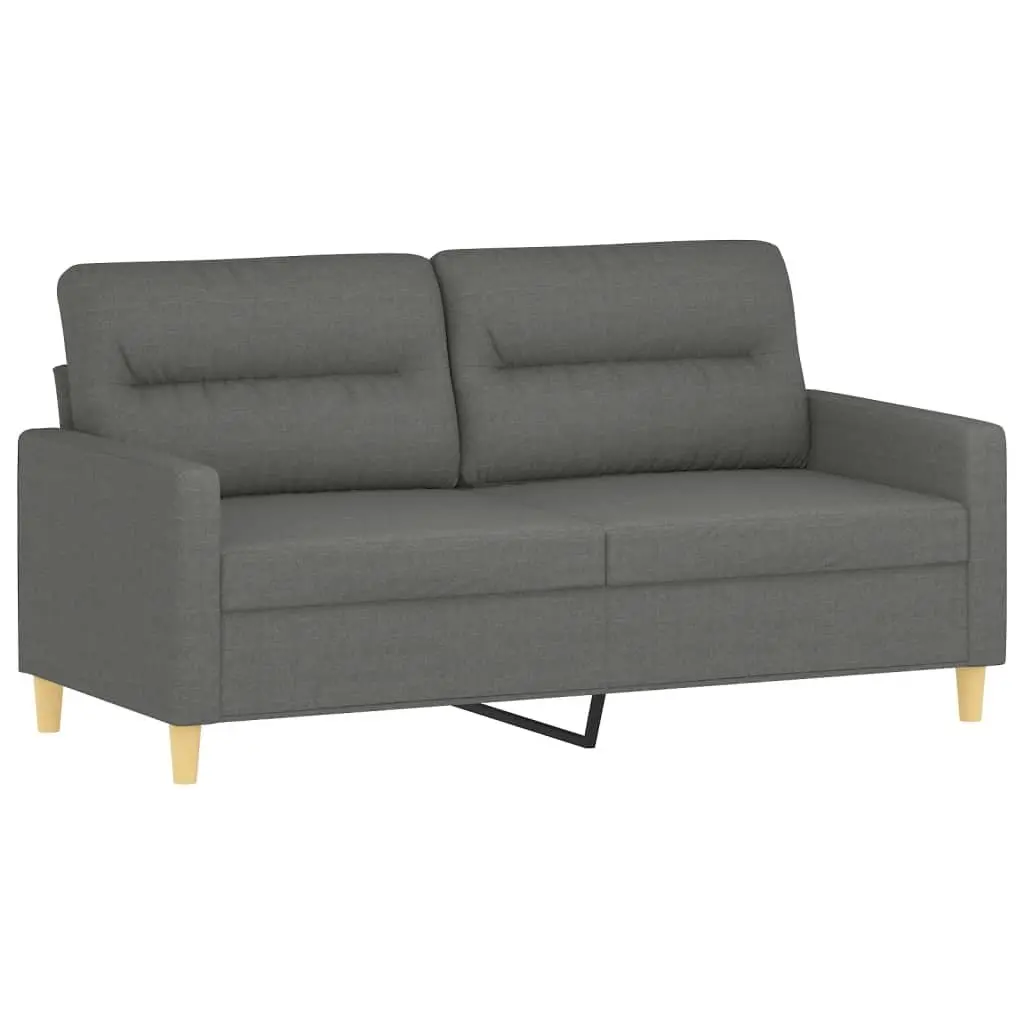Sofa Set for Living Room Grey Fabric 2 Piece