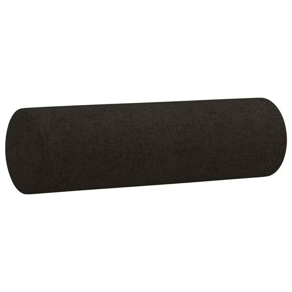 Black Two-Piece Sofa Set with Pillows