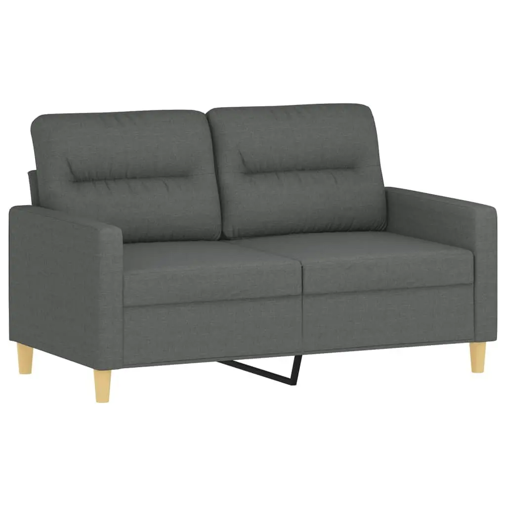 3 Piece Grey Sofa Set with Footstool