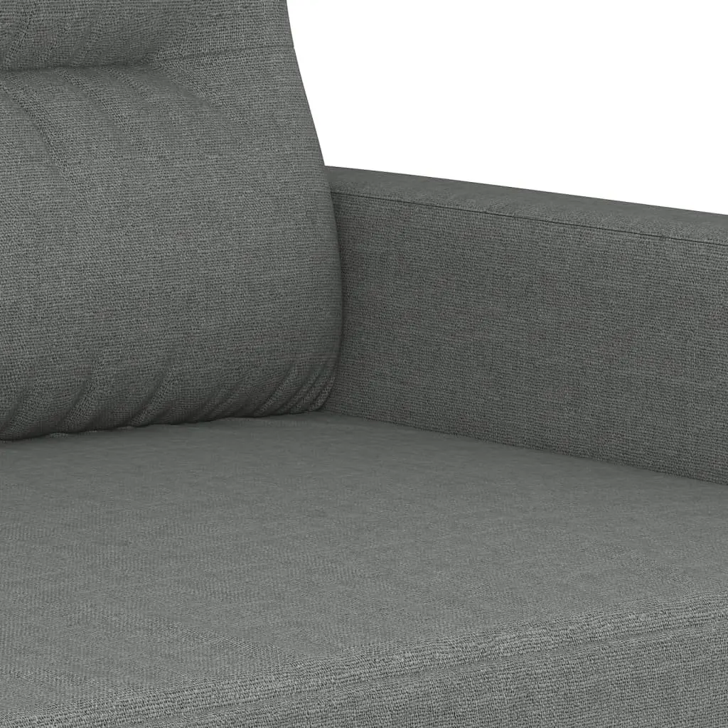 2-Piece Grey Fabric Sofa Set with Pillows