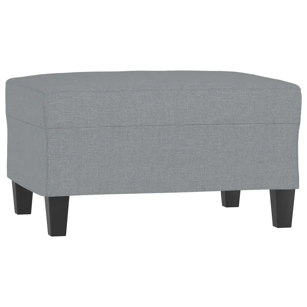 4 Piece Sofa Set for Living Room Grey Fabric Couch with Throw Pillows and Footstool