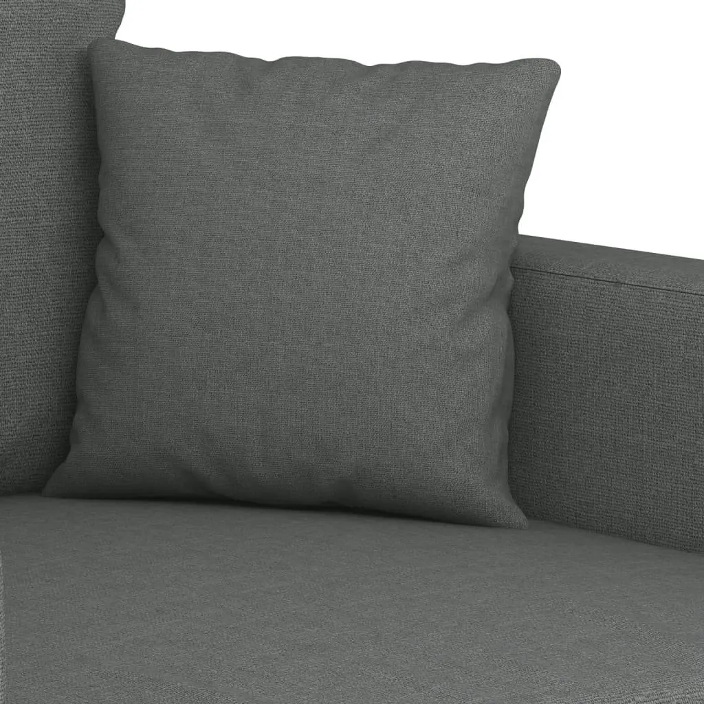 2 Piece Sofa Set Living Room Grey Fabric