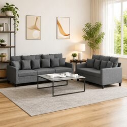 Specifications for 2 Piece Grey Sofa Set with Cushions