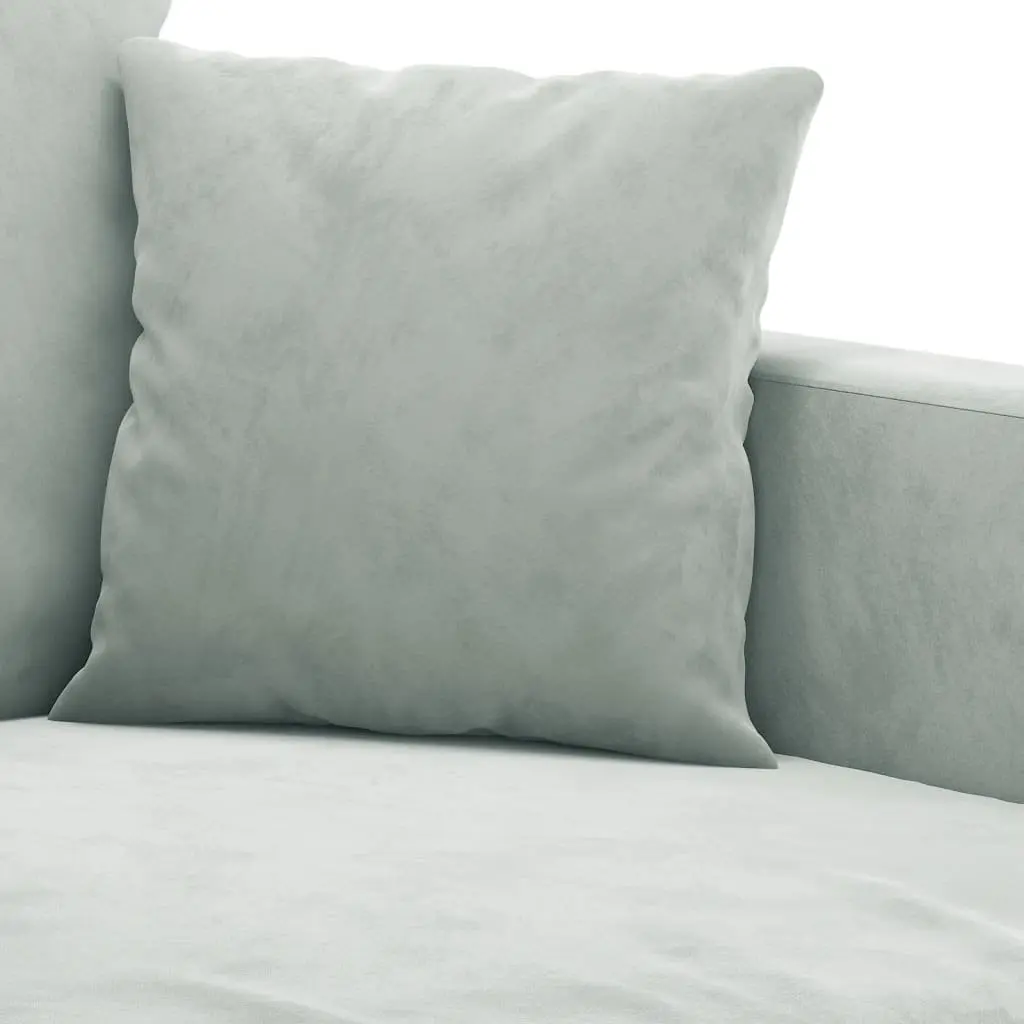 Sofa Set Living Room Grey Velvet 2 Piece