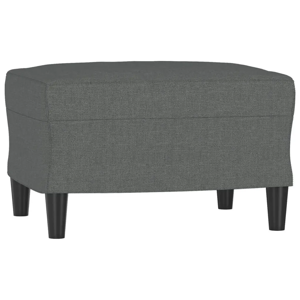 4 Piece Sofa Set with Cushions Grey Fabric Lounge Couch Armchair Footstool