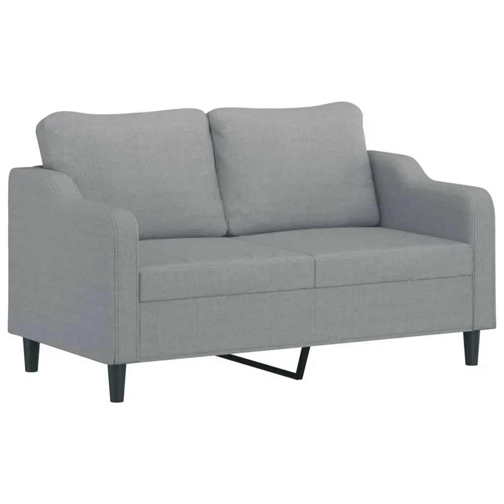 2 Piece Sofa Set for Living Room Grey Fabric