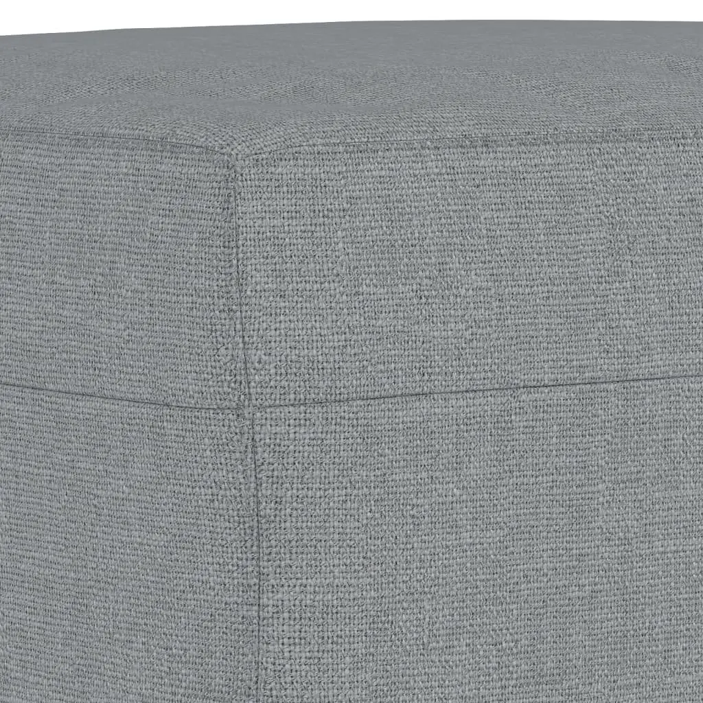 3 Piece Sofa Set Grey Fabric Lounge with Cushions Footstool Living Room