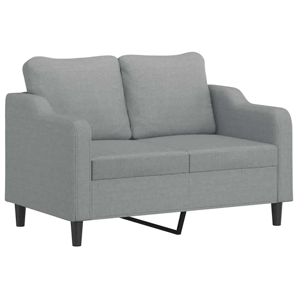 2 Piece Sofa Set in Light Grey Fabric