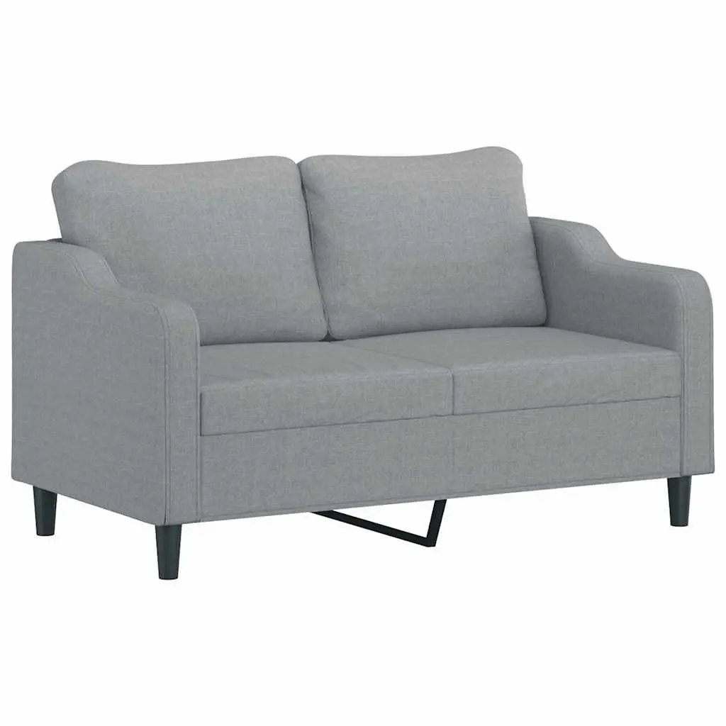 2 Piece Sofa Set in Light Grey Fabric