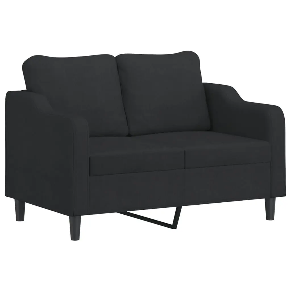 Sofa Set Living Room Black Fabric 2 Piece