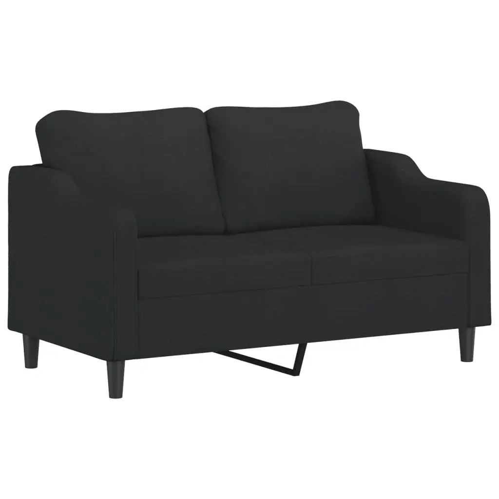 Sofa Set Living Room Black Fabric 2 Piece