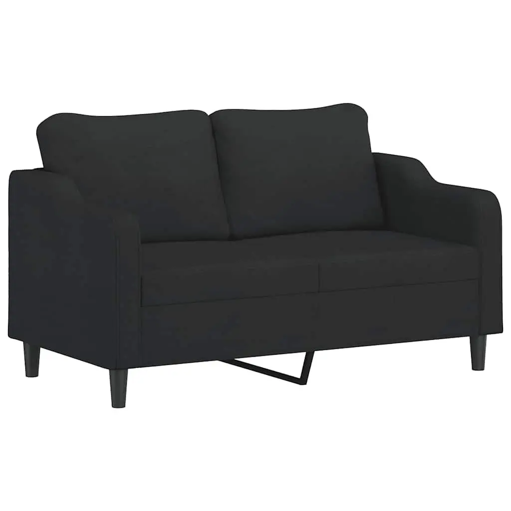 3 Piece Sofa Set Black Fabric Living Room